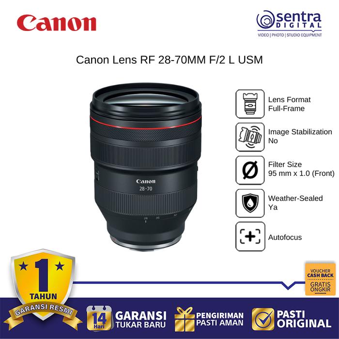 Gambar Canon RF 28-70mm F/2 L USM Professional Photography Lens Standard Zoom 28-70mm High-Quality L Series dari Sentra Digital Kota Surabaya Tokopedia