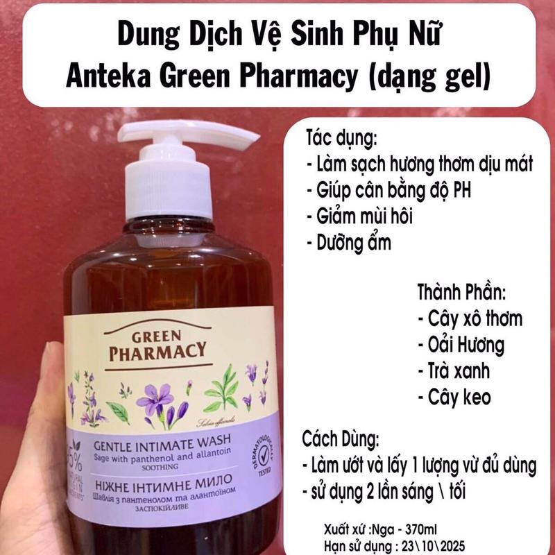 Dung dịch vệ sinh phụ nữ Anteka của Nga 370ml Thơm sạch dịu mát