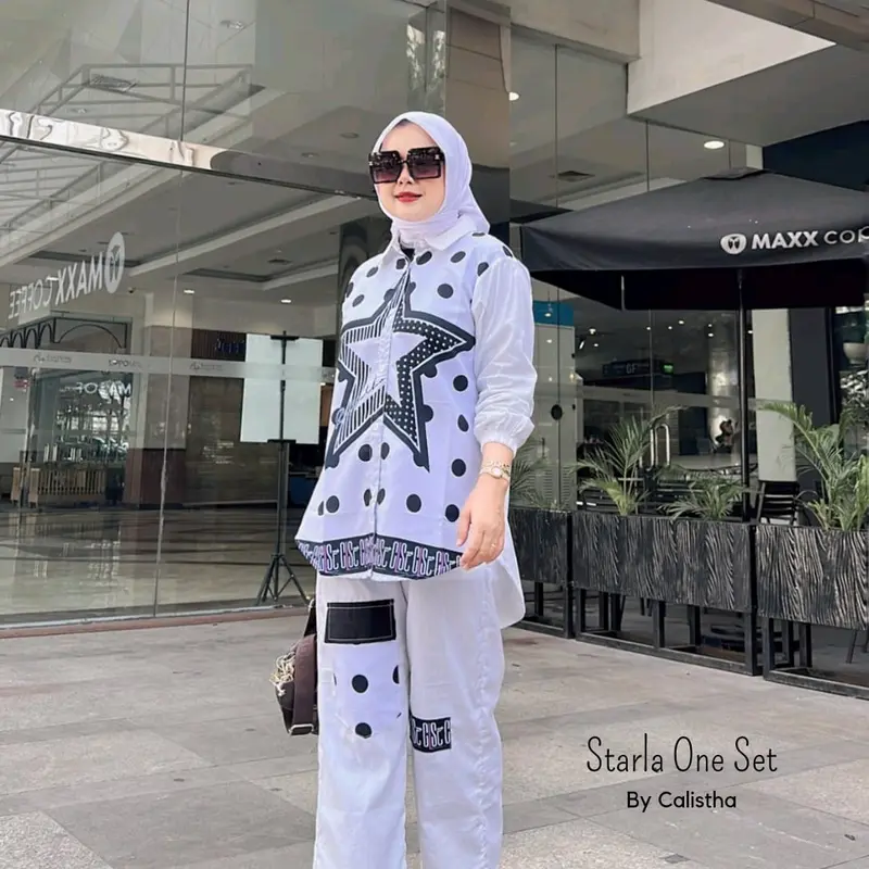 Setelan Set kemeja  Starla by Calistha Celana Karet Katun Muslim 1