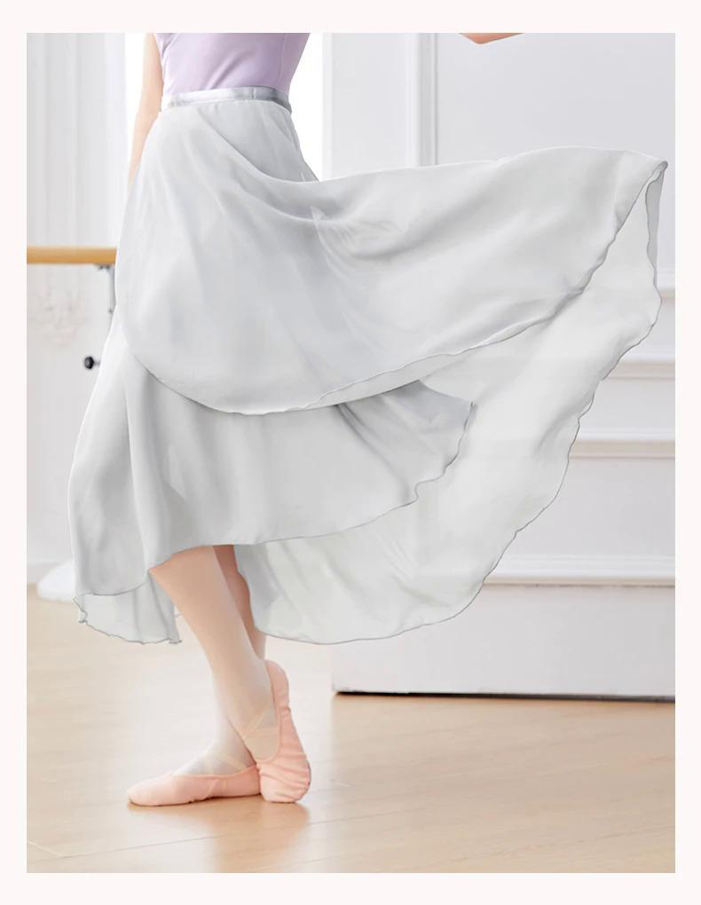 Product Introduction of Ballet Skirts Women Long Chiffon Dance Skirt Fairy Chiffon Long Ballet Tutu Dress Dance Costumes Tie Up Dress 7