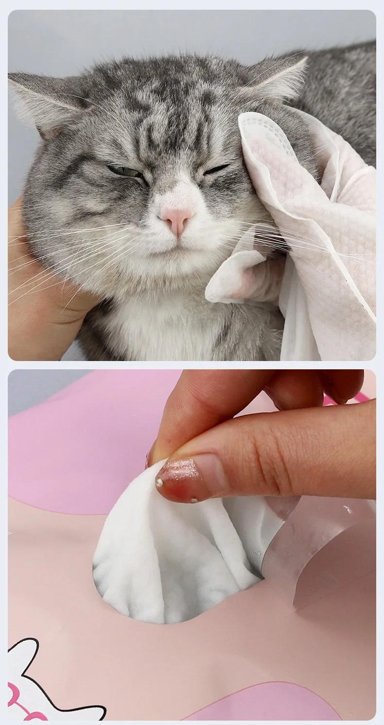 Product Introduction of Pet Wash Free Glove Cleaning Pet Stain Remover Wipes Disposabl Cleaning Massage Grooming No-wash Wipes for Dogs & Cats Supplies 20