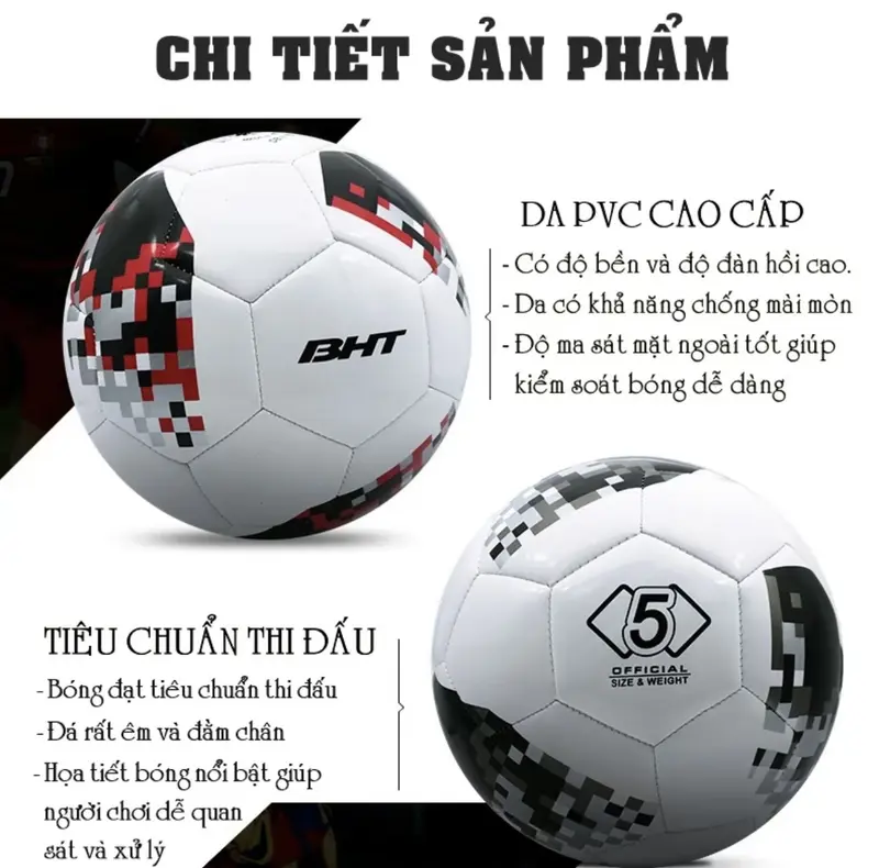 Qủa Bóng đá số 3,4&5 TẶNG kim+lưới Trái banh Da ngoại hạng Fish Cao Su 1