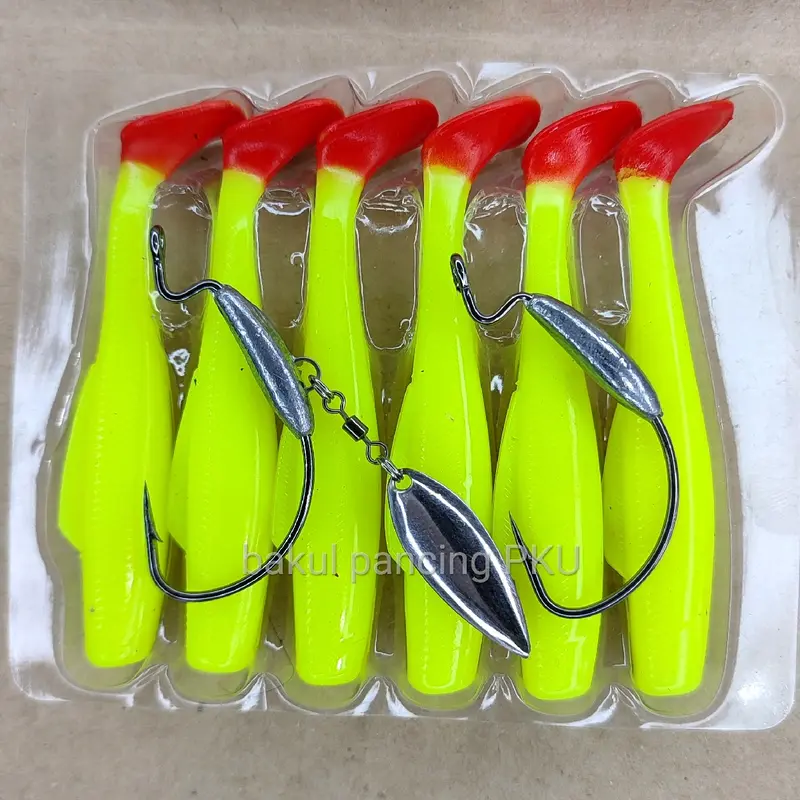 SOFT LURE 8CM + HOOK AXZ 3X STRONG 6