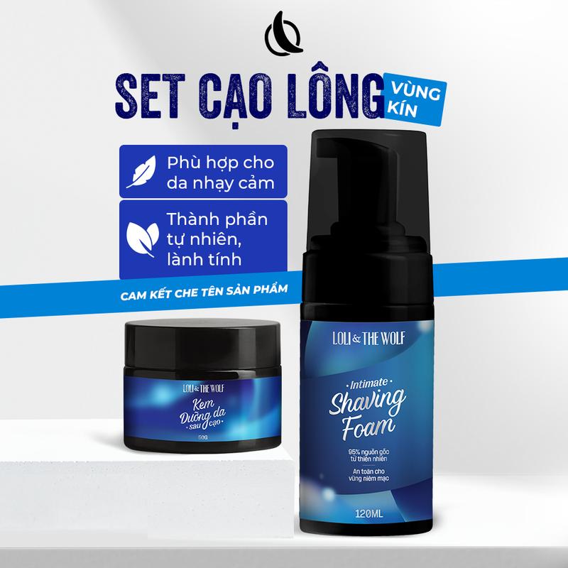 Set Cạo Lông Tại Nhà LoliThe Wolf - Bọt Cạo Lông  + Kem Dưỡng Da Sau Cạo an toàn dịu nhẹ lành tính Cạo Râu