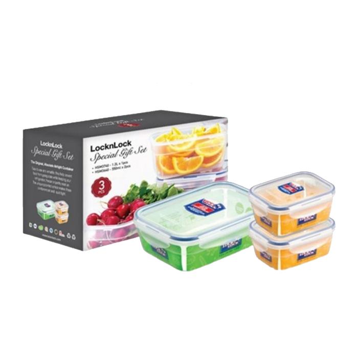 Gambar LocknLock Rectangular Nestable Gift Set Container Isi 3Pcs - HSM3740S3 dari LocknLockAuthorized Kota Tangerang Selatan Tokopedia