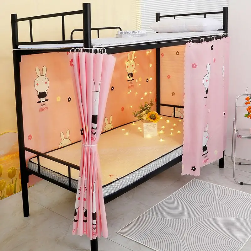 Rèm Giường Đơn, Vải Lót, Rèm Giường Tầng, Thích Hợp Cho Sinh Viên Đại Học Và Ký Túc Xá, Rèm Giường, Tặng Kèm Dây Đeo, [Giảm Giá Miễn Phí Vòng Tay] 8