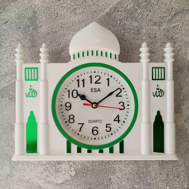 Jam Dinding Nuansa Islami Muslim Bentuk Masjid Madinah Arab Ukuran 26cm