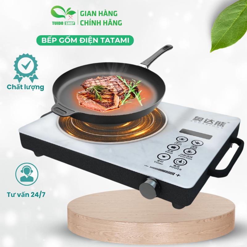 Bếp gốm hồng ngoại TATAMI công suất 3500W không kén nồi không bức xạ tiết kiệm điện.
