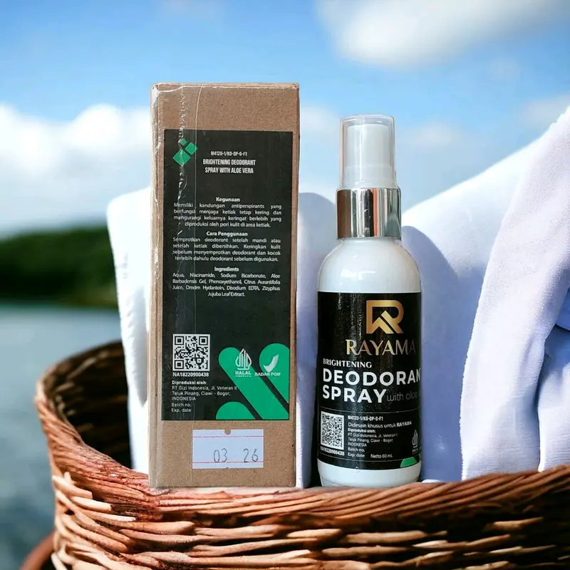 [FREE GIFT] RAYAMA Deodorant Spray | Penghilang Bau Ketiak dan Mengurangi Keringat Berlebih | BPOM Halal Roll 3