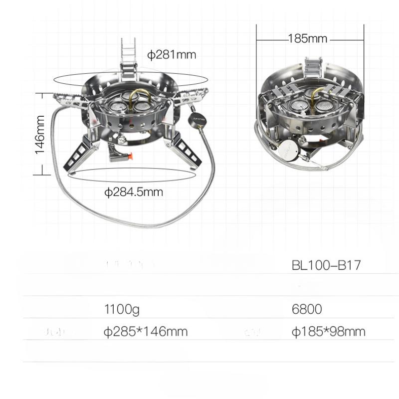 Product Introduction of Outdoor stove portable B17 picnic gas camping cooker windproof gas stove strong fire burner 5