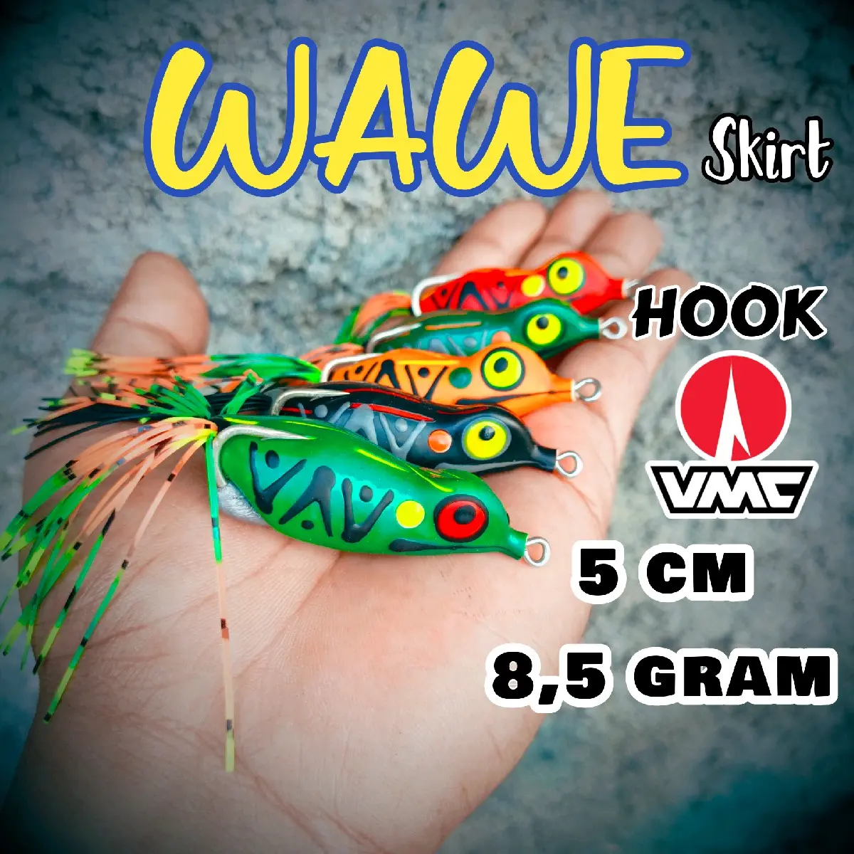 SOFT FROG 5cm - 8,5 gram hook VMC MT 2/0 umpan casting Gabus