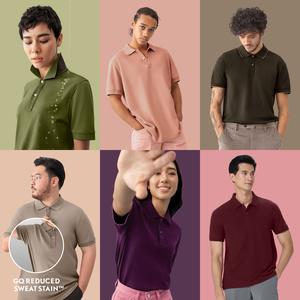 GQ Perfect Polo - Earth Tone Collection เสื้อโปโลสะท้อนน้ำ อำพรางคราบเหงื่อ ปกตั้ง ระบายอากาศดี ยืดแต่ไม่ย้วย เสื้อคอปก สีน้ำตาล ชมพู ม่วง เขียว แดง สำหรับ สุภาพบุรุษ - polo for men / polo shirt / polo / men clothing