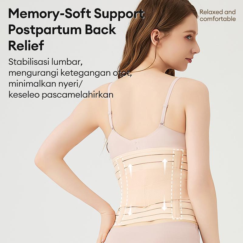 Korset Pasca Melahirkan Nano Bambu - Tidak Pengap & Bernapas - Mengurangi Nyeri Punggung & Mendukung Pemulihan Pasca Caesar/Normal