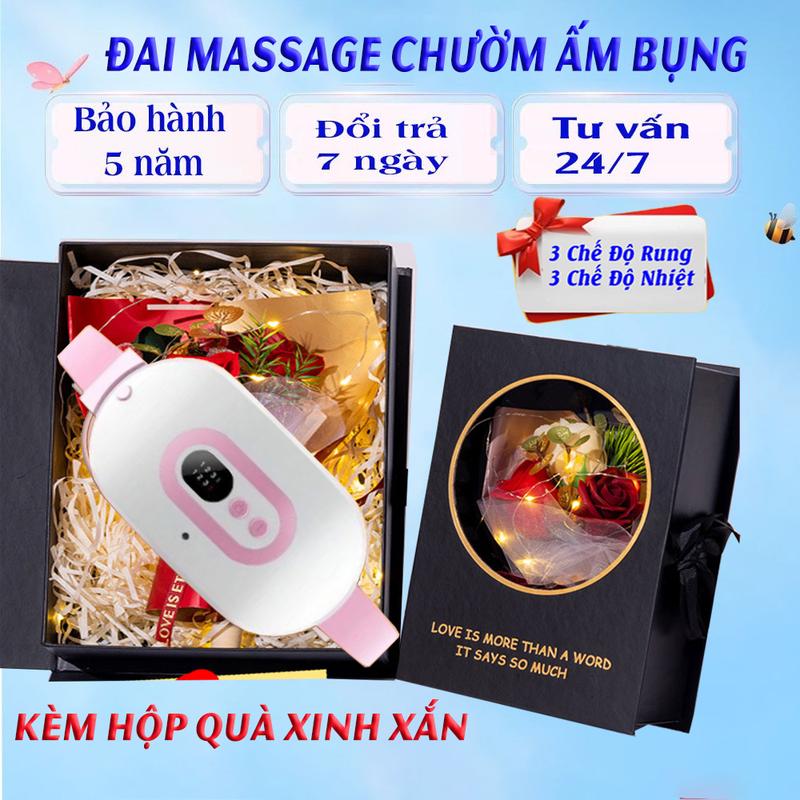 Đai chườm nóng bụng, máy massage bụng  máy chườm ấm bụng cho phụ nữ 3 mức độ nóng khi đến kì, món quà ý nghĩa cho người thương