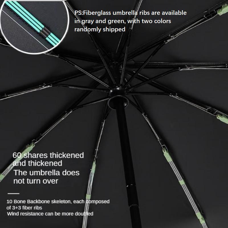 Automatic Umbrella, 1 Count Ring Buckle Windproof Reinforced Umbrella, Folding Umbrella for Women, Suitable for Rainy Days Outdoor Travel,  Household Items 8