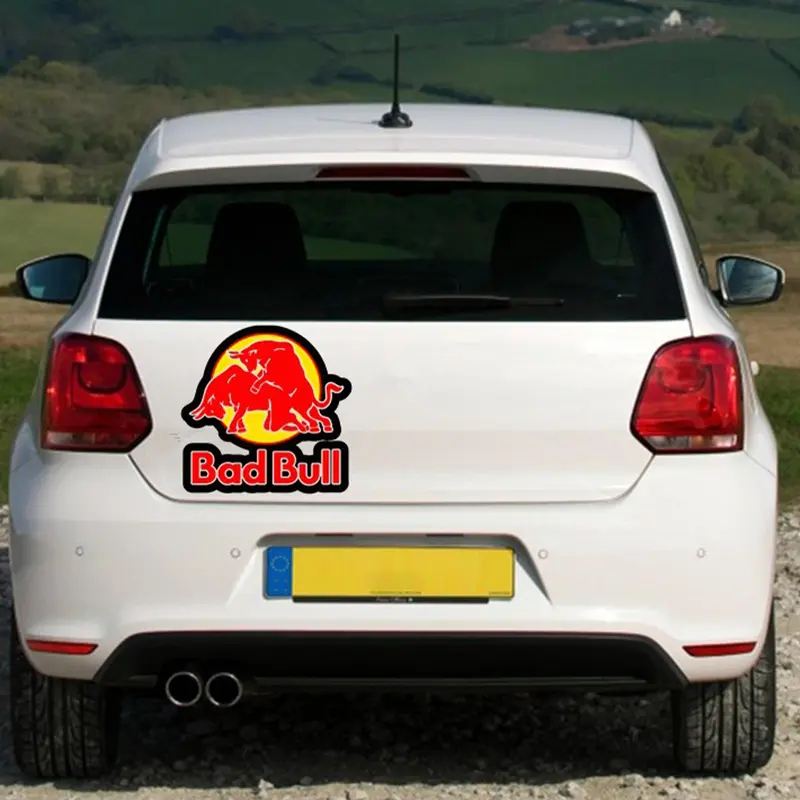 Decal xe hơi, với mô hình Bull xấu, decal can xe ô tô, phụ kiện ngoại thất, đồ họa decal, decal can cửa sổ ô tô, thích hợp cho xe tải, tường và xe Van 3