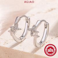 Gambar AGIAO Anting Bintang Empat Sudut Gaya Korea Baru Anting Zircon 5A Mengkilap - Platinum dari A.GIAO.ID Kab. Gresik 1 Tokopedia