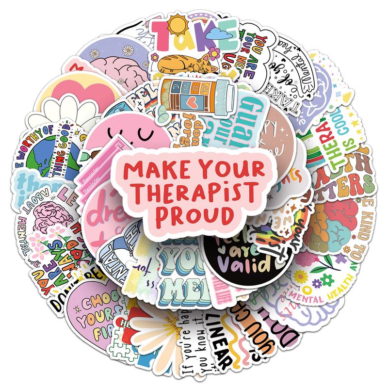 Product Introduction of [KW] 50 PCS Mental Health Stickers – Positive Affirmations, Self-Love & Mindfulness Stickers for Journal, Laptops & More 24