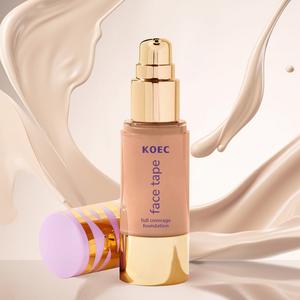 Asas Cecair Concealer, KOEC, Kalis Air, Kemasan Matte, Ringan, Tidak Matte, Asas Pita Muka, LF23