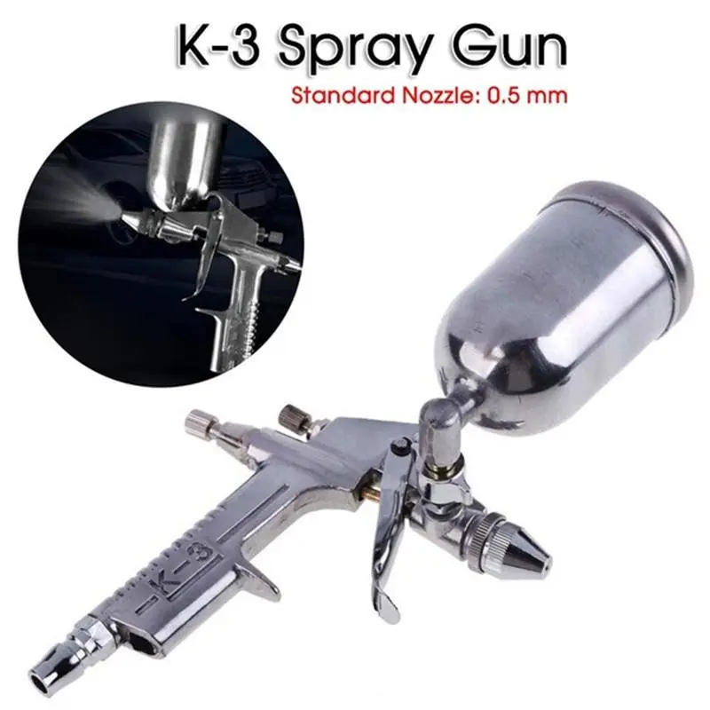 K3 Spray Gun Spet Cat Angin Mesin Kompresor F75 Tabung Atas 400ml Alat Spet Semprot Cat Tabung Atas