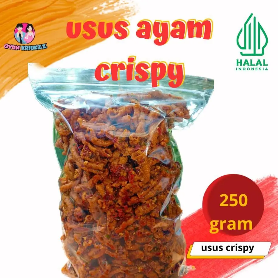 snack  usus ayam  crispy pedas daun jeruk 250 gram ( COD )  snacks BEST SELLER food Chips Keripik