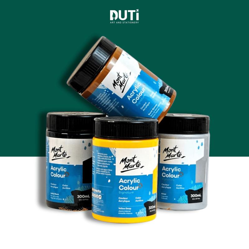 Màu Acrylic Mont Marte Hũ 300ml chuyên vẽ trên tường, quần áo, toan vải canvas - Hoạ Cụ DUTi