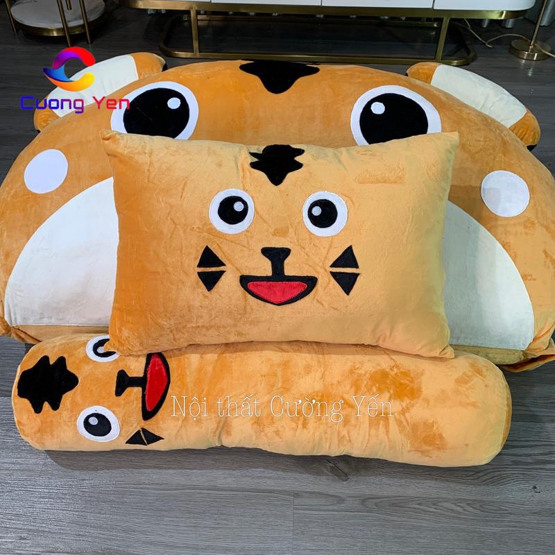 Nệm thú bông, giường hình thú ngộ nghĩnh cho bé size 1.1x1.6m ( combo 1 nệm 2 gối) 8