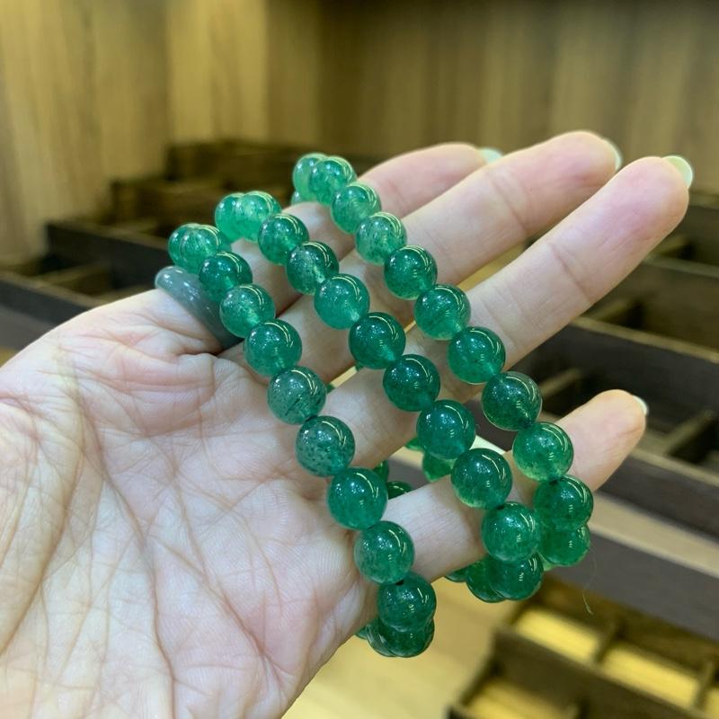 Product Introduction of Vòng chuỗi đá Thạch Anh Dâu Xanh size hạt 8mm đeo tay nam nữ 7