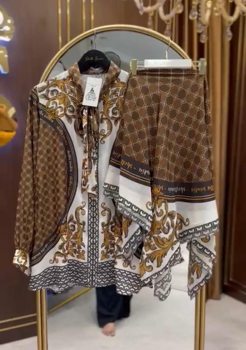 Product Introduction of Atasan Kemeja Silk Set Hijab Original Shella Saukia 4
