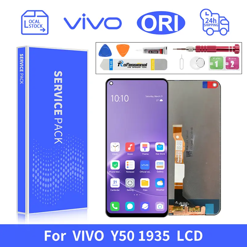 จอ LCD, สำหรับ VIVO Y50 และ V1935 / Y30 V1938, จอแสดงผล LCD, ตัวเลขทัชสกรีน, อะไหล่