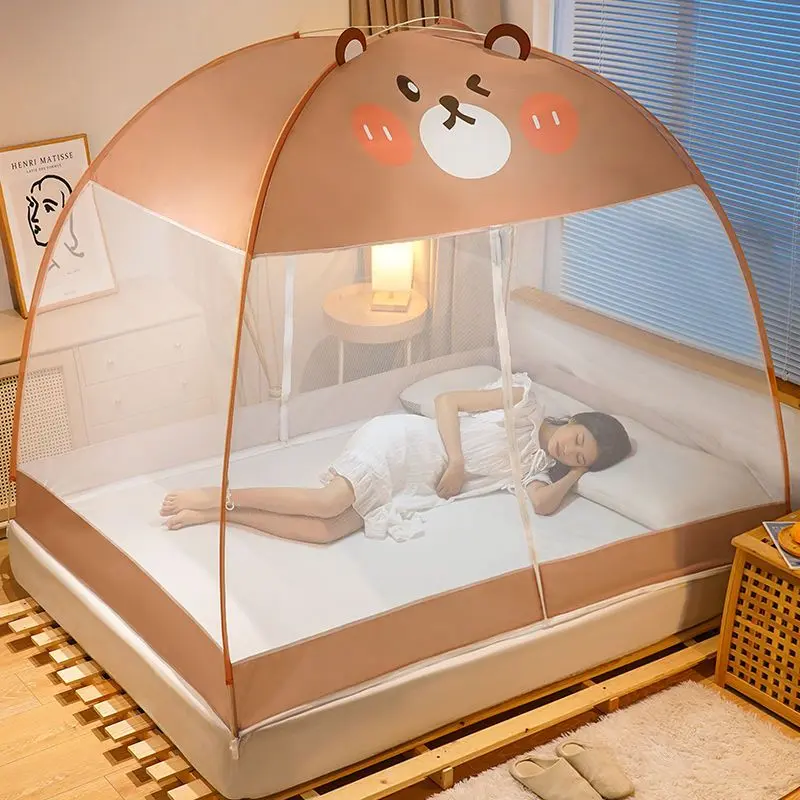 [ 16k Repurchases] No-Installation Mongolian Yurt Mosquito Net for Home Use 2024 New Model Prevents Bed Falling for Children and Babies New Bed Cover for Bedroom