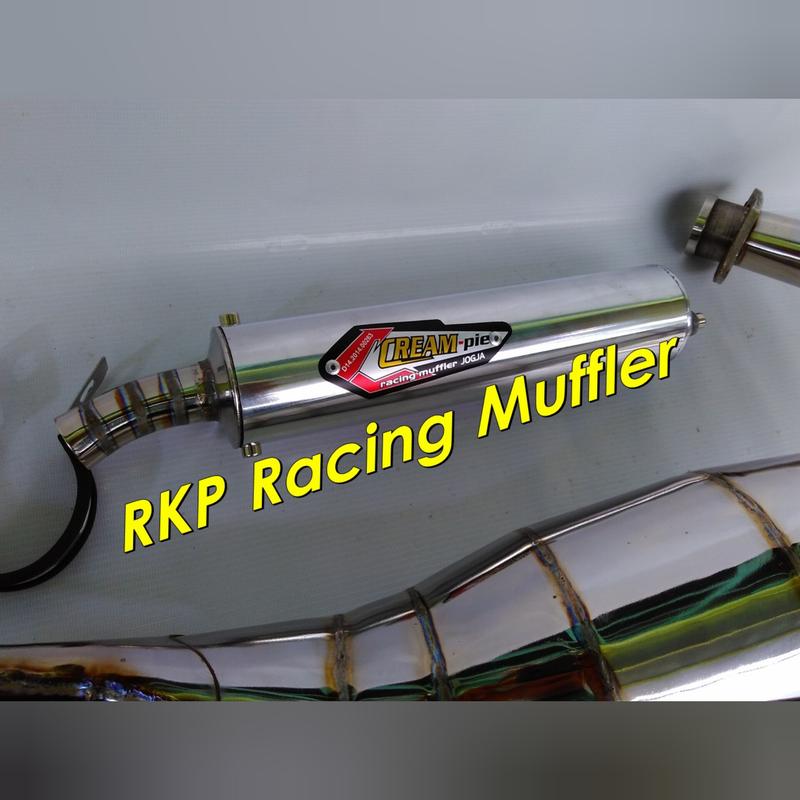 Knalpot racing Ninja 150 R RR SS kenalpot Creampie ZZ1 chrome krom kolong aluminium las 2