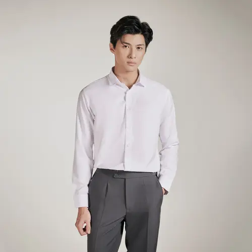Áo sơ mi nam form Slimfit dài tay vải lụa Hàn thương hiệu JBAGY - JS05 Menswear Shirt