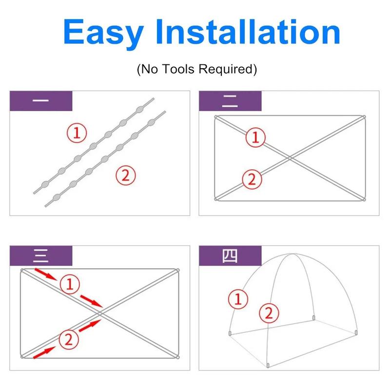 Product Introduction of Three-door Folding Yurt Mosquito Net For Bed Insect Repellent Full Bottom Zipper Double Bed Portable Canopy Camping Net Tents 13