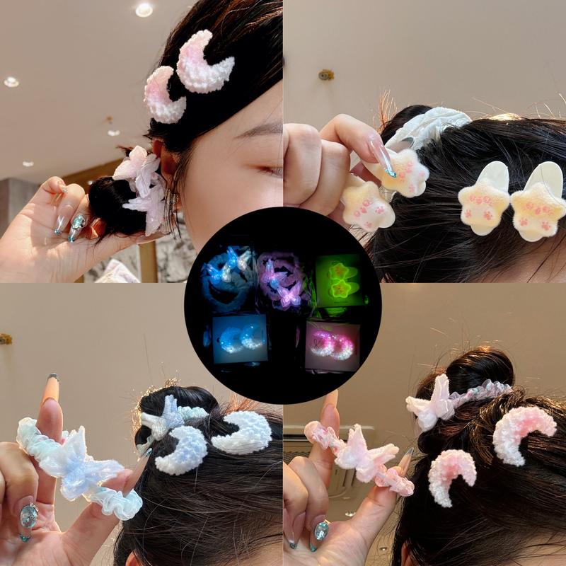  Combo Kẹp Tóc Dạ Quang LSNtoy – Hình Trăng Sao Bướm – Mua Combo Tiết Kiệm 