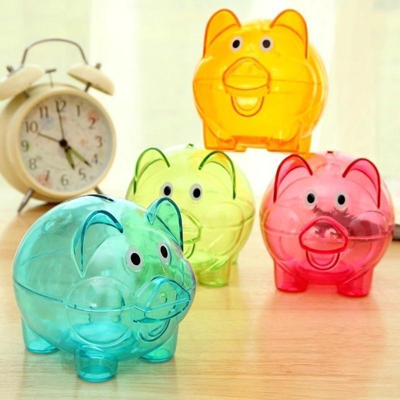 Cute Clear Plastic Piggy Bank Piggy Design Coin Cash Piggy Box - TikTok ...
