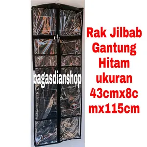 Rak Jilbab Gantung Hitam