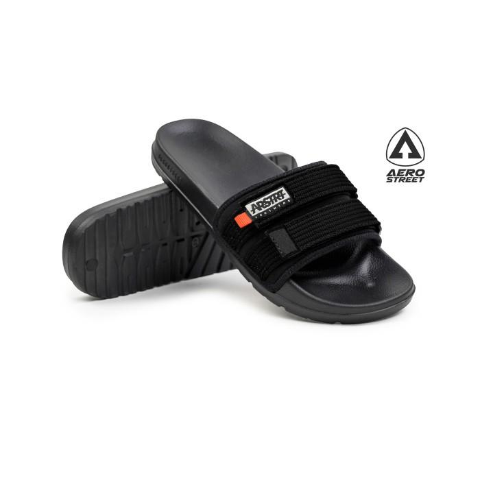 Aerostreet 39-44 Romeo Hitam Hitam - Sandal Selop Slip On B1AAA 4