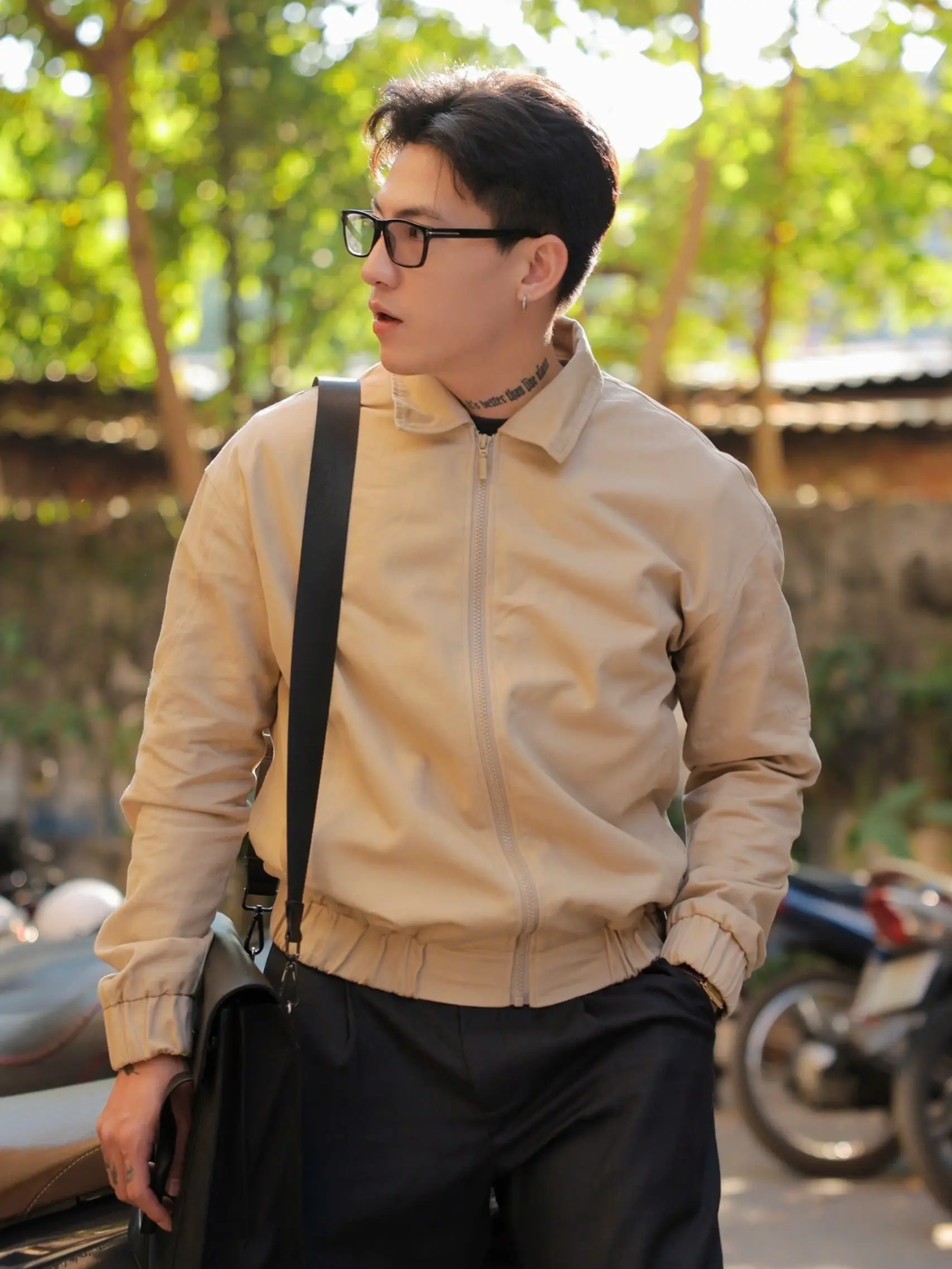 AK03 - Áo khoác kaki BASIC cao cấp màu kem