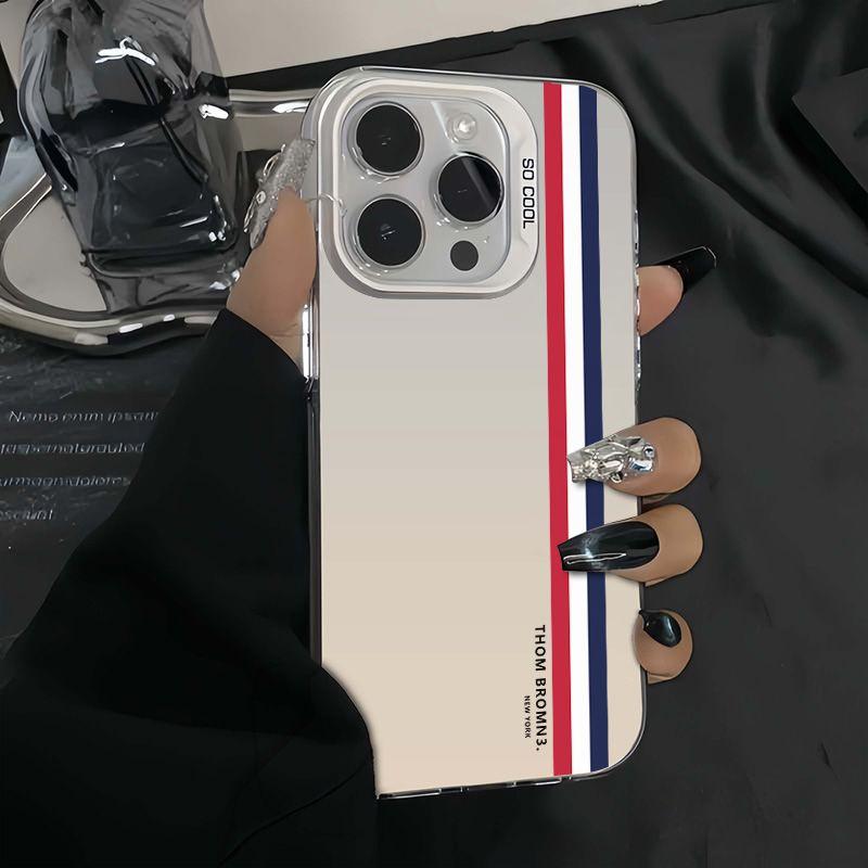 VỏIphone , sọc đơn giản, Tương thích với iPhone 7 8 PLUS 11 12 13 14 15 PRO MAX X XR XS. Ốp lưng cứng, Chống sốc, Bảo vệ chống sốc