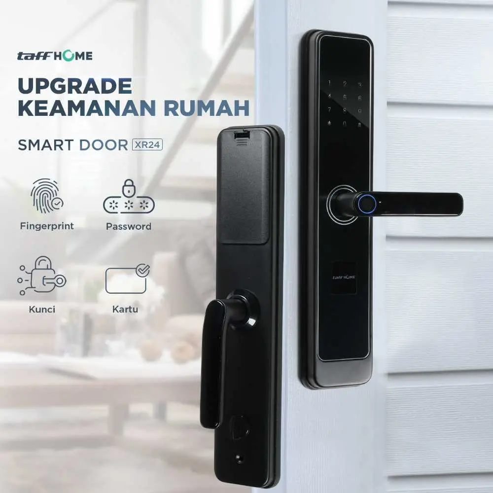 TaffHOME Smart Door Lock Fingerprint Password Card RFID Alarm - XR24