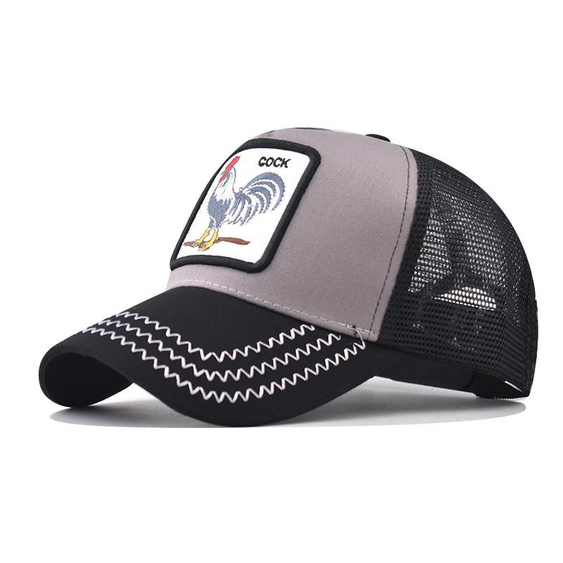 Product Introduction of High Quality Thick Hardened Chicken Animal Mesh Cap Embroidered Baseball Cap Male and Female Personality Peaked Cap 19