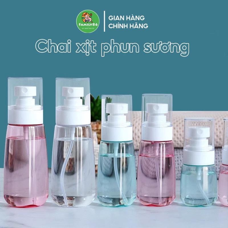 Chai Xịt Phun Sương Mini Mịn Bình Lọ Nhựa Trong Suốt Chiết Nước Hoa Mỹ Phẩm Nước Tẩy Trang Du Lịch F1 