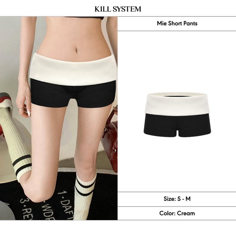 Quần short cạp trễ gập eo tôn dáng Mie - Kill System