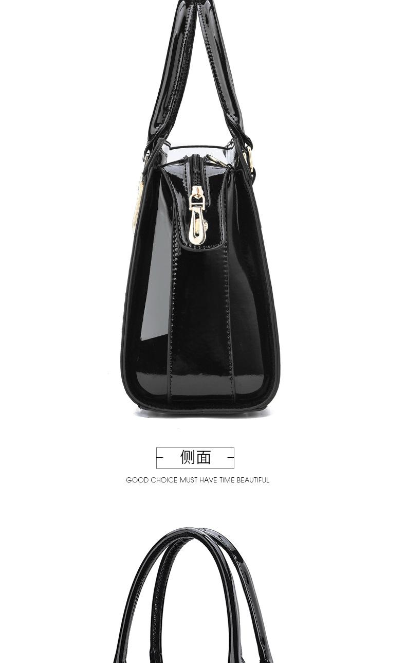 Product Introduction of [Cross-Border] Fashionable Bright Leather Women's Handbag 2024 Autumn and Winter New Large Capacity Crocodile Pattern Shoulder Messenger Bag 16