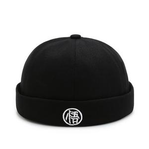 Topi Tanpa Brim, Boleh Laras, Gaya Retro Lelaki, Warna Pepejal, Gaya Tuan Rumah, Topi Porter Berlipat, Gaya Pelaut, Diperbuat daripada Kapas, Topi Serban Tanpa Brim, Sesuai untuk Pakaian Kasual, Hip Hop, Topi Tanpa Brim