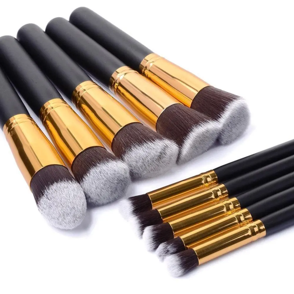 10pcs Makeup Brush Sets 5 Large+5 Small Makeup Brushes Tool Portable Beauty Sets C5K3