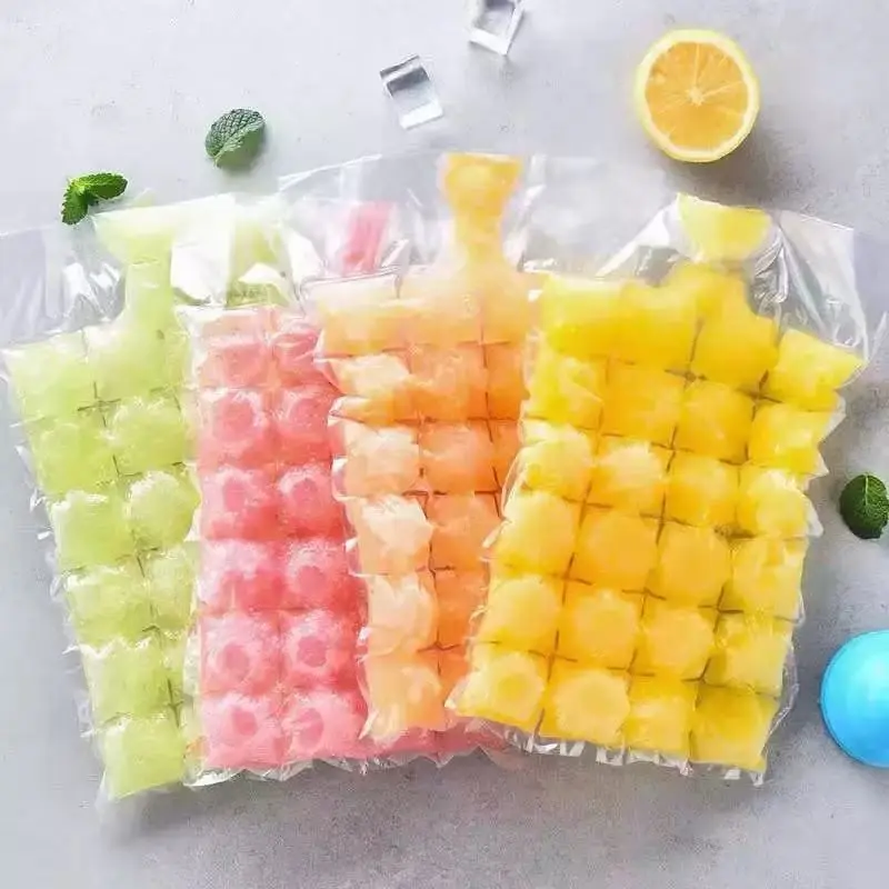Túi Đá Dùng Một Lần, Thiết Kế Sáng Tạo, Nâng Cấp Mới, Với Khay Đá Niêm Phong Tự Động, Kẹp Đa Năng, Thích Hợp Để Tự Làm Đá Viên, Lưới Đông Lạnh Kín
