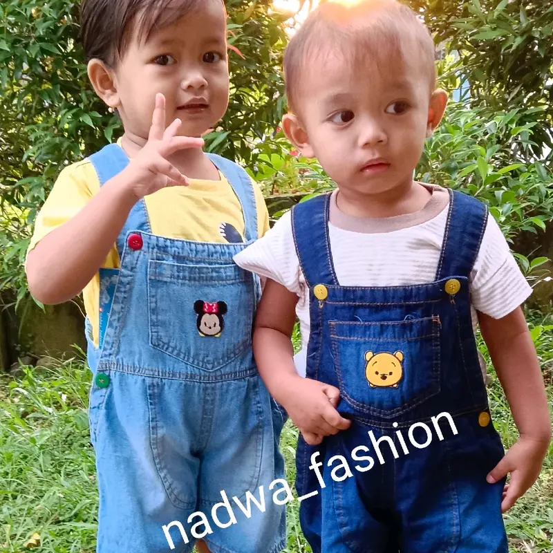 Overall jeans anak cowok cewek 0-5tahun Karakter Kartun Laki-Laki 3