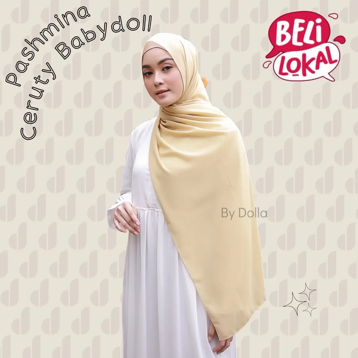 By Dolla - Pashmina Ceruti Babydoll - Kerudung Muslim Jilbab Wanita Ceruty Syal
